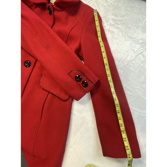 American Rag Women’s Wool Button Pea Coat Jacket Size L RED - Picture 11 of 11